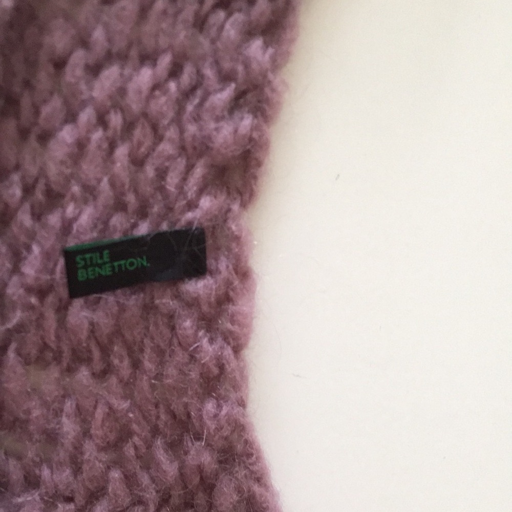 Stile Benetton Sweater Loose Knit Oversized Artsy - Picture 10 of 13